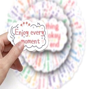 Inspirational Short Sentences Graffiti 50 Individual Stickers